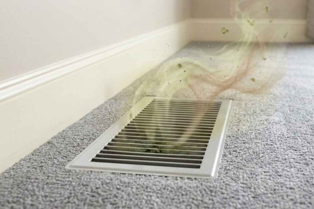 musty AC smell Waterloo IA